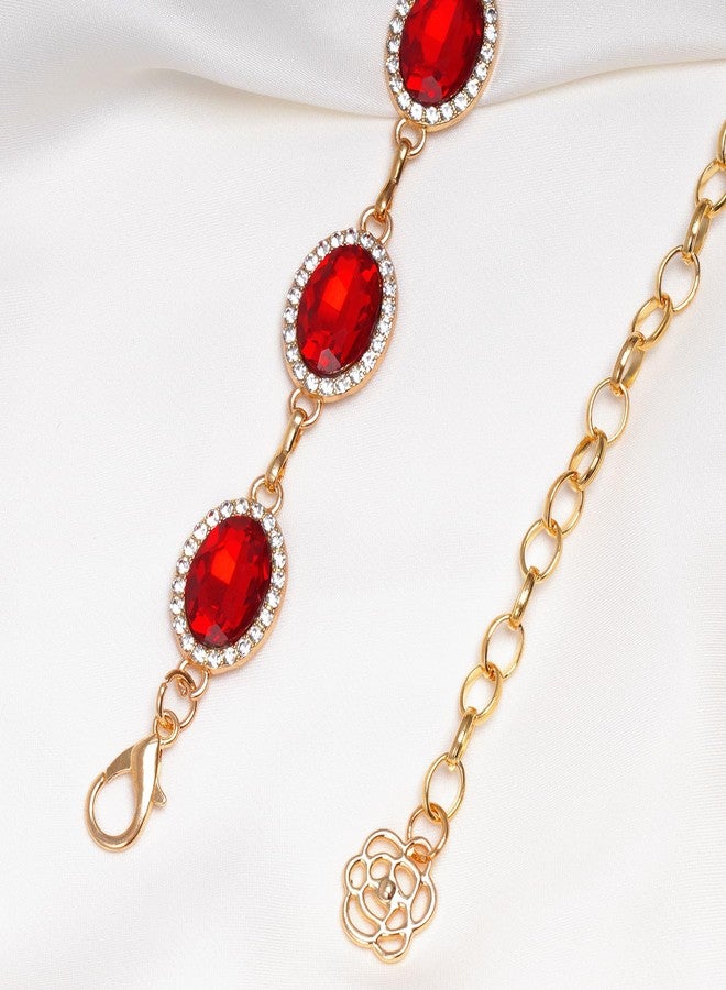 phnydreg Red Chain Belt Red Western Belt for Women Metal Cowgirl Waist Chain Belt for Dresses Jeans Cosplay Party - Image 4
